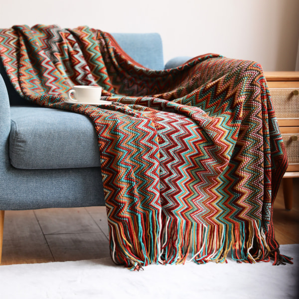 Bohemisk filt Luftkonditionering Nap filt Tjock soffa filt