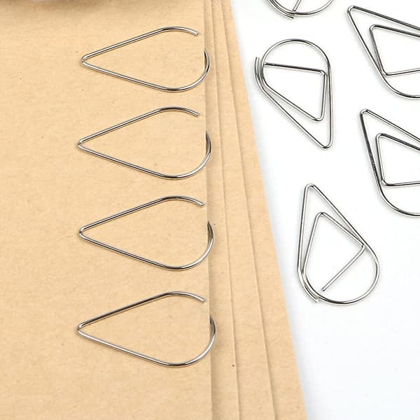100 stk. Papirclips, holdbare & rustfrie papirclips