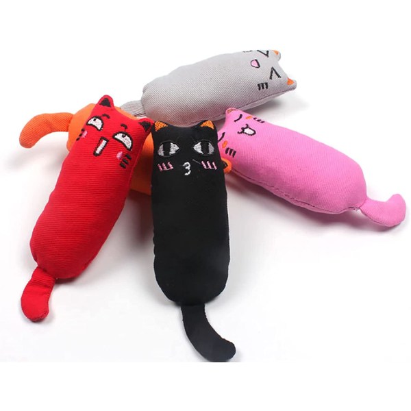 Cat Plush Catnip Toys 5 Pack for Cat Scratch Playing Chew Cleani