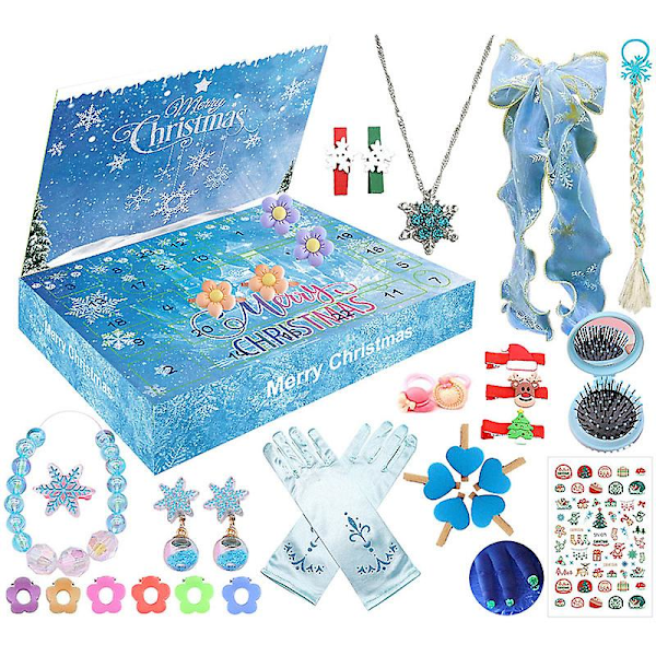 Julekalender, Prinsesse Smykker, 24 Dages Nedtællingskalender, Blind Box, Julegaveæske Style 24