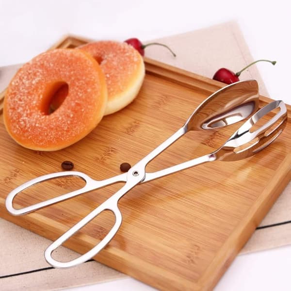 Buffet Tongs, 2-PACK Rustfritt Stål Buffet Party Catering Servi