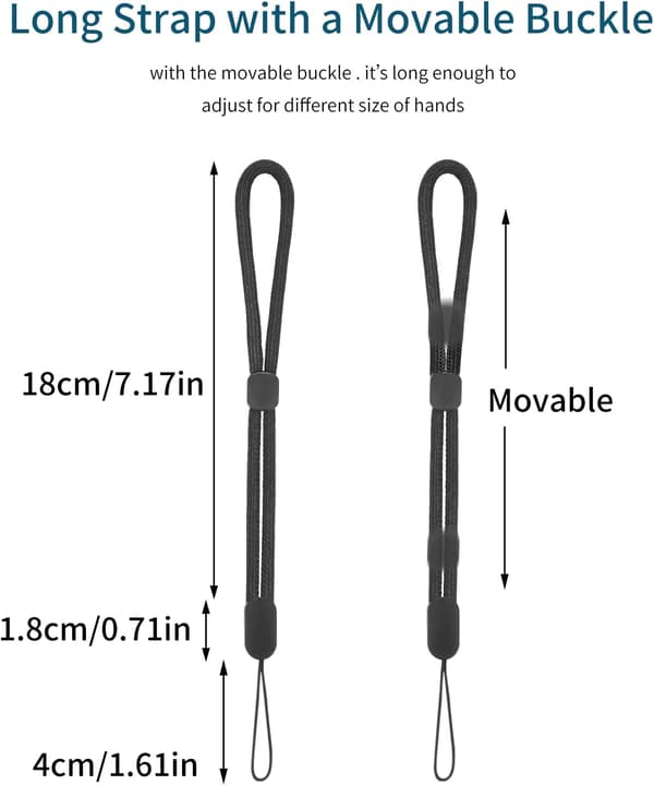 Hand Strap Lanyard, 5 Justerbara Nylon Handledssnöre