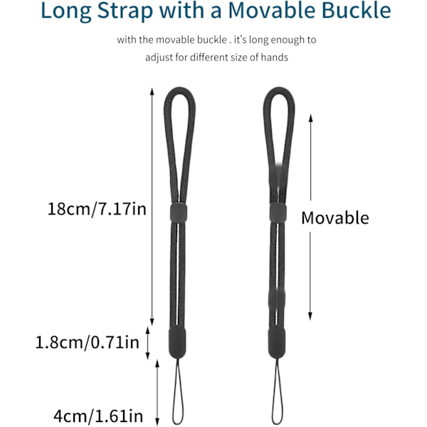 Håndstropp Lanyard, 5 Justerbare Nylon Håndleddsstropper Håndleddsstropper