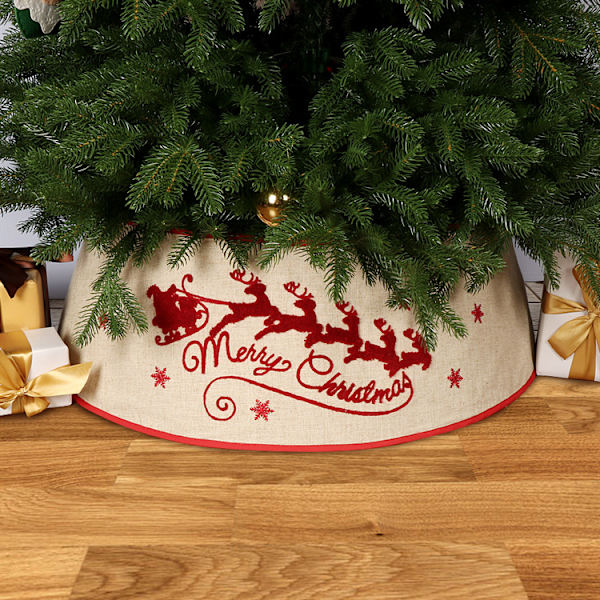 Juletræsskørt Elg trækker et juletræ forklæde deco