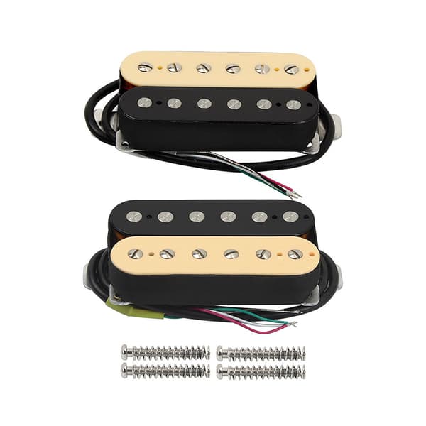 Høytytende gitarpickup, hvit, 1 stk. humbucker pickupsett