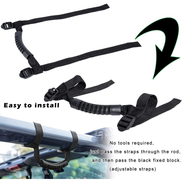 4 x Roll Bar Grab Handles Grip Handle för Jeep Wrangler YJ T