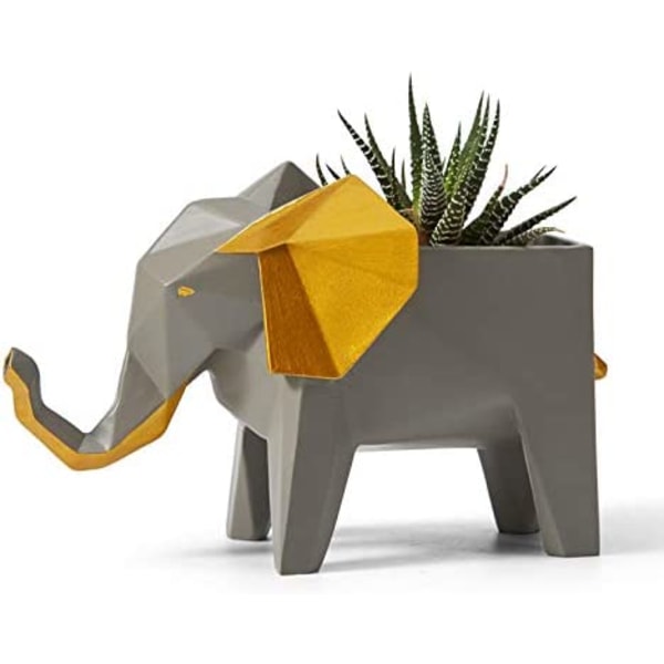 Kunst Elefant Planter Pot Statue Kunst Gave Figur Figur Harpiks Scu