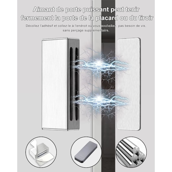 Kaapin oven magneetti, vahva itseliimautuva, 2 kpl magneettioven L