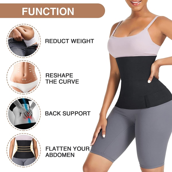 Naisten waist trainer Bandage Belly Wrap Invisible Plus Size Tri