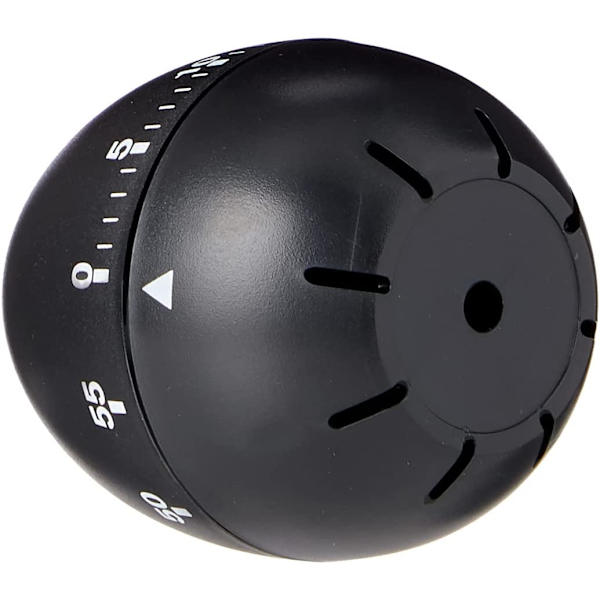 Lotde 4 Svart Eggformet Mekanisk Timer