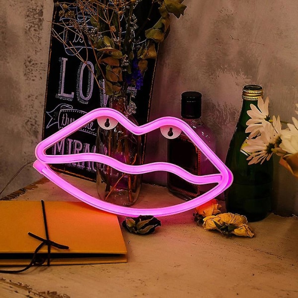 Leppformet neonreklame alltid på Usb/batteridrevet akryl W
