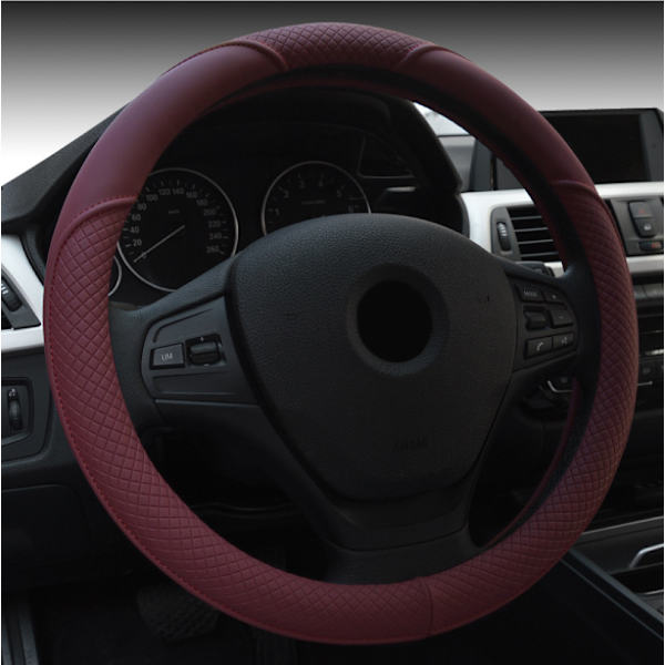 Vinröd - 1 x Komfort mikrofiber rattöverdrag Universal