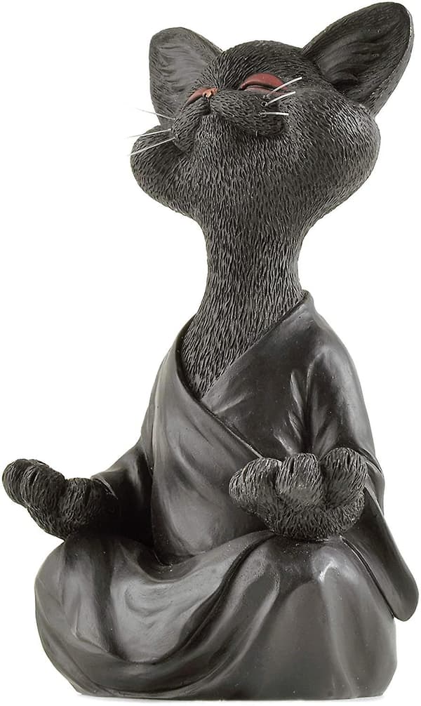 Buddhistisk kattefigur, meditation yoga-samleobjekt