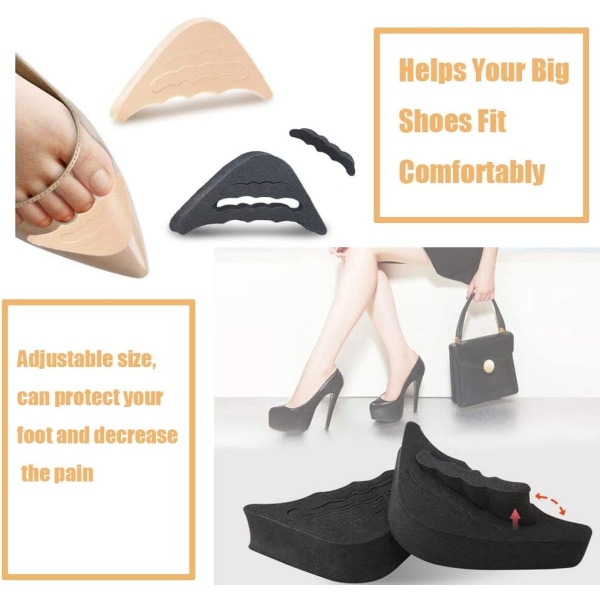 2 Par Shoe Filler Insole Unisex-skoinnlegg for å lage store sko 60f6 |  Fyndiq
