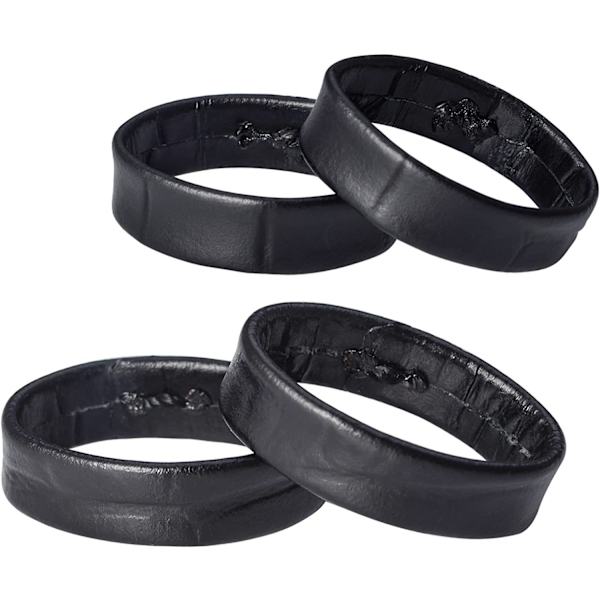Lærreimring, kompatibel med 22mm rem, svart