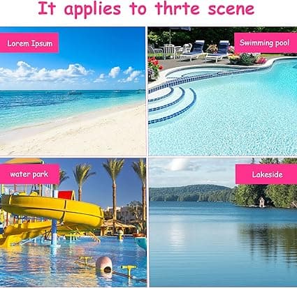 Oppustelig vandlegetøjsseng (pink), swimmingpool
