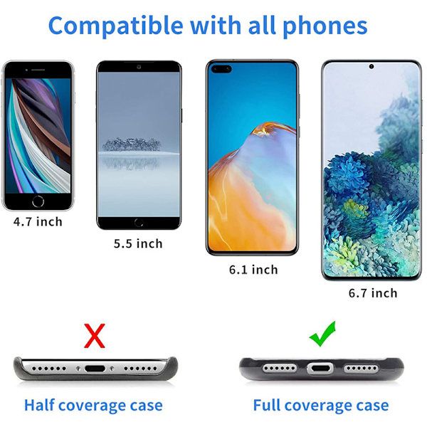 Telefonrem - Telefonhalsrem - Set med 2 telefon-/nyckelremmar för n