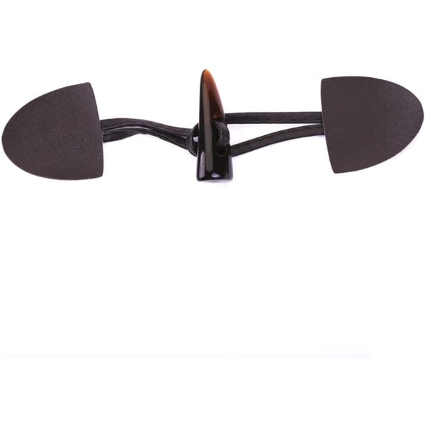 10 Set Horn PU Läder Toggle Knappar Fästen för Kappa Jacka D