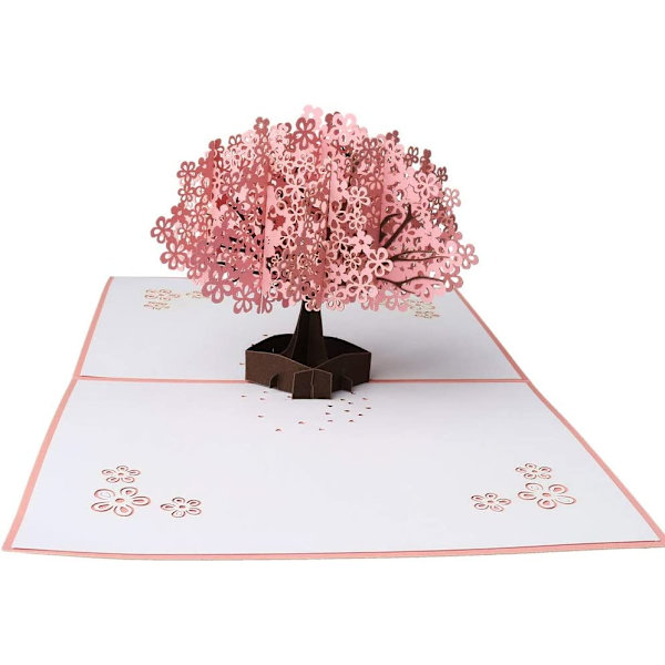 3D-ponnahduskortti, syntymäpäiväonnittelukortti, kutsu häihin 3D Sakura