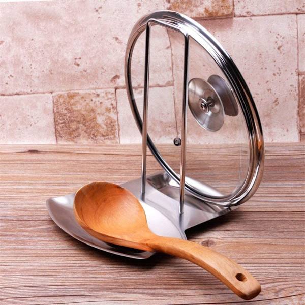 Pandellåg Holder Progressiv Låg og Ske Rest Hylde 304 Rustfrit