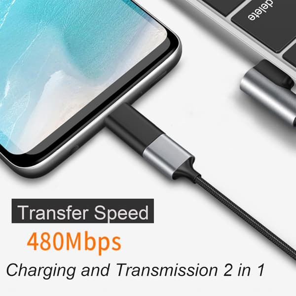 3 kpl USB-C - Micro USB -sovitinta, Type C naarinen Micro USB uros sovitin, 2.4A nopea lataus PC:lle, Samsungille, Huawei:lle jne. (