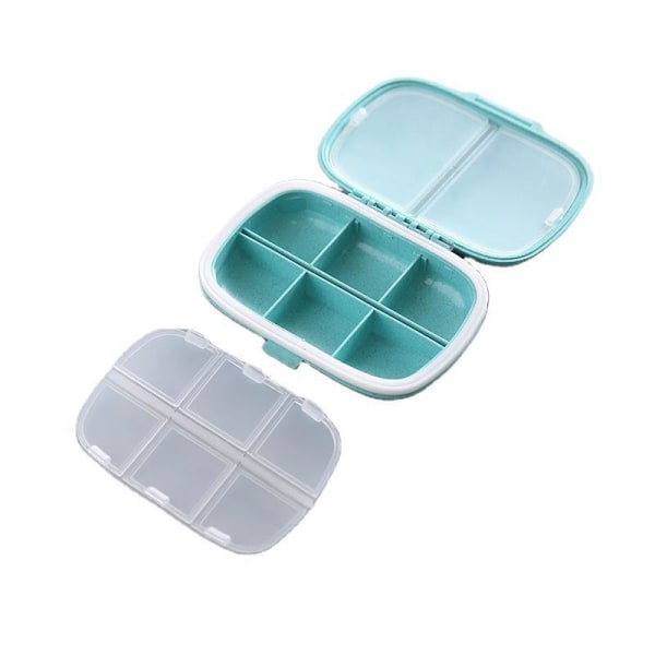 Pill Boxes,Medication Box,1 PCS Blue Daily Pill Box Pocket,Wheat