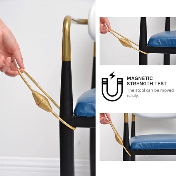 Sæt med 4 Magnetiske Gardinbindere 46cm (Guld)