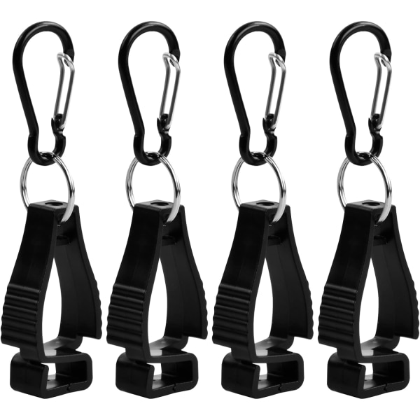 4 kappaletta Karabiner-liukueste työkäsineklipsipidike käsine