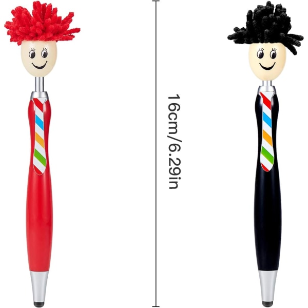 Mop Head Pen -näytönpuhdistin Stylus-kynät 2-in-1 Stylus-kynäpölyharja