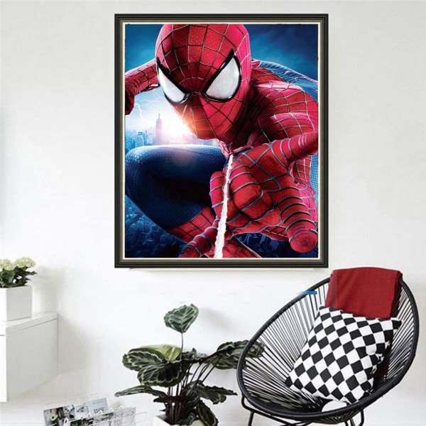 Et stykke 30×40 cm DIY Diamond Painting Kit til Adult Spiderman S