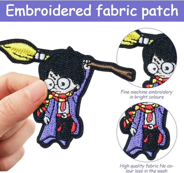 Børns sy-på-patch, 10 stykker tøjpatch, stryge-på-patch, strygejern