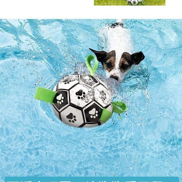 Interaktiv elastisk ball hundeleke (grønn stropp - diameter 15cm) -