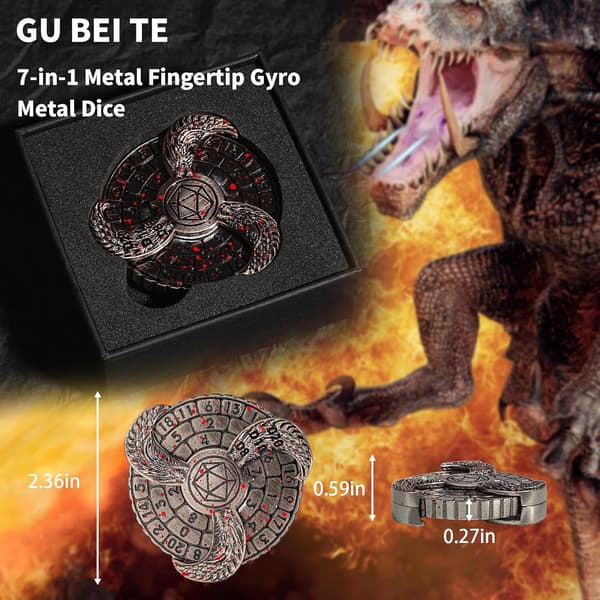 7 i 1 Fingertopp Gyro Roulette DND Tärningar (Blod)