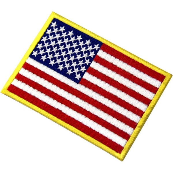 Sæt med 5 Amerikansk USA Flag broderet krog og løkke fastener Pa