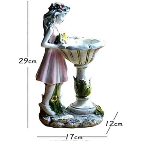 Hagedekorasjon - Stor solcellelampe - Hage - Blomsterfe - Ga