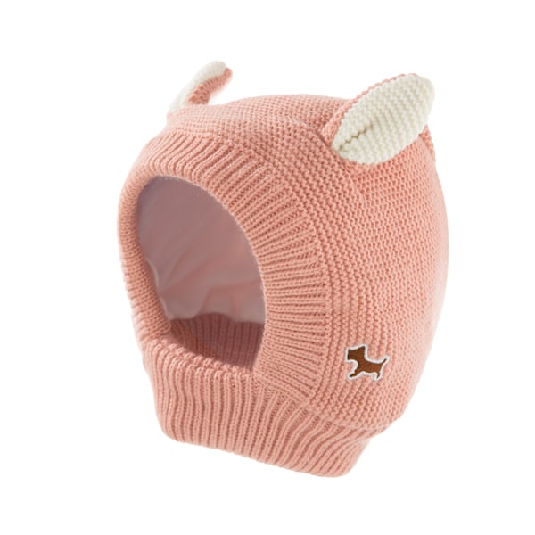 Barn pullover stickad mössa baby enfärgad förtjockad