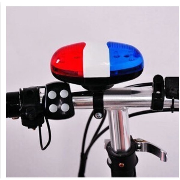Sykkeltilbehør, Sykkelpoliti LED-lys Sykkelklokke, 4 lyder Sir