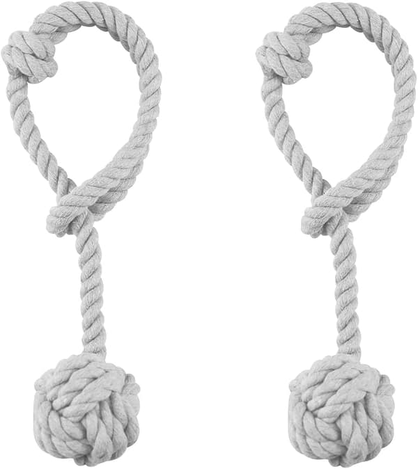 Beige Gardin Bindebånd（64cm）, 2 Stykker Grå Gardin Bindebånd, Han