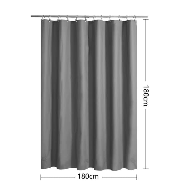 180x180 cm tykk polyester dusjforheng Mørk grå