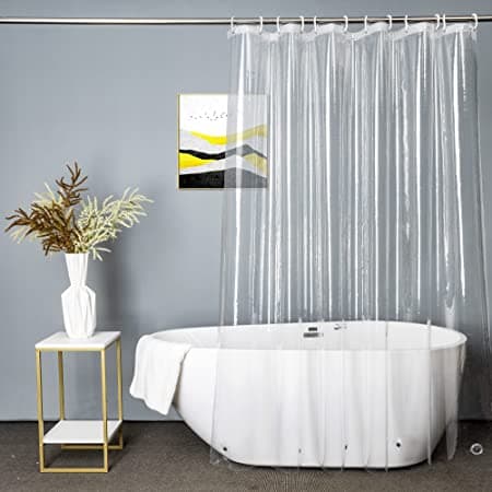 Klar extra lång duschdraperifoder 180*200cm, kraftig vatten