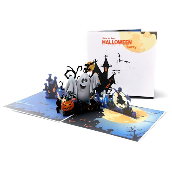5 st Halloween Kreativa 3D-kort Ritual Tredimensionella Handma
