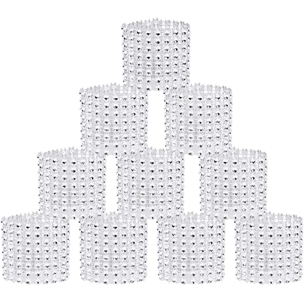 Bling Rhinestone Serviettringer 20PCS Sølv Serviettholder for Din