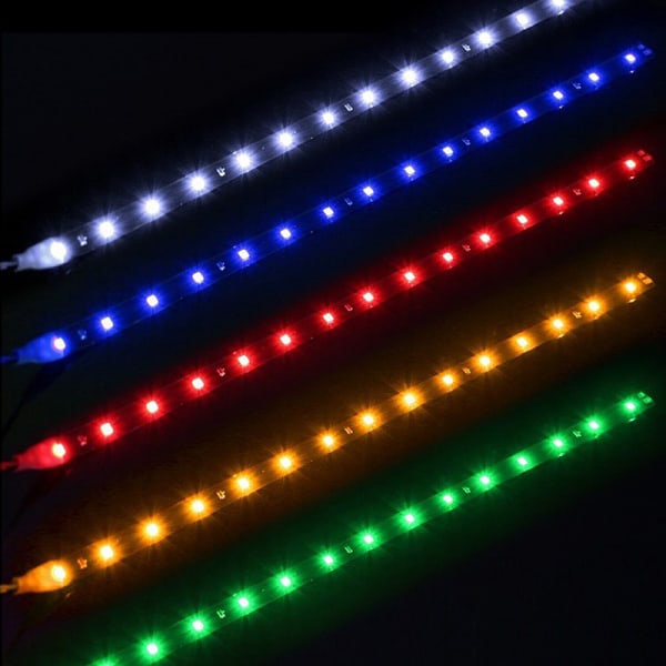 5 Pack Multi Color LED Strip Lys 12V Vandtæt til Auto Car