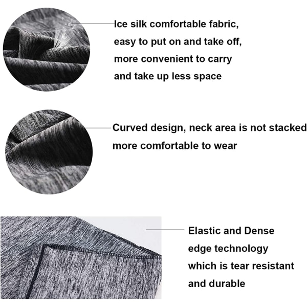 Unisex elastisk halsvarmer, rørformet halsgamasjer Quick Dry Sunscr