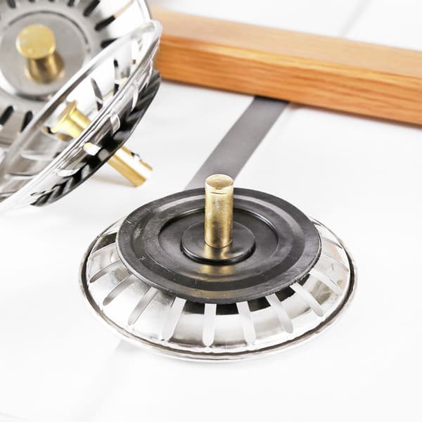Manuell diskbänksavloppskorg diameter 80 mm 2 st