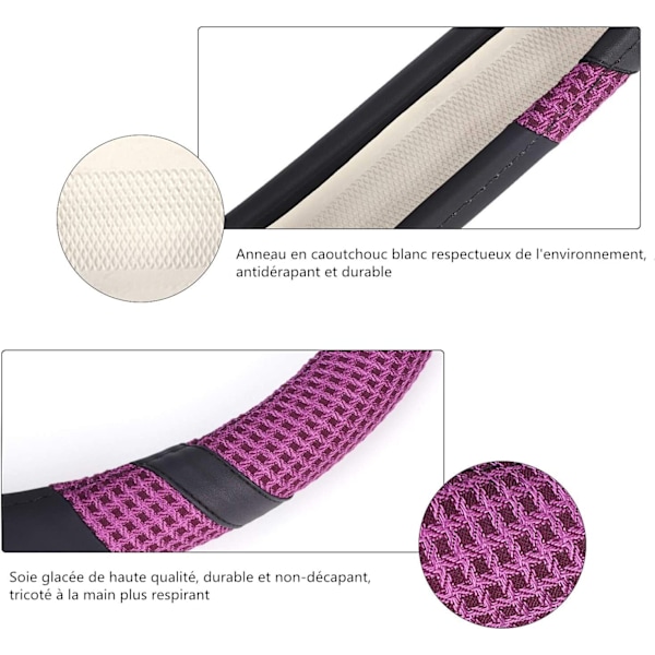 38CM Rattstyre Microfiber PU Läder Halksäker Andningsbar St