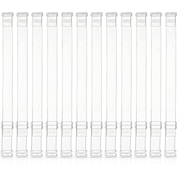 BH-stropper (15 mm) - Transparente, usynlige udskiftnings-BH-stropper