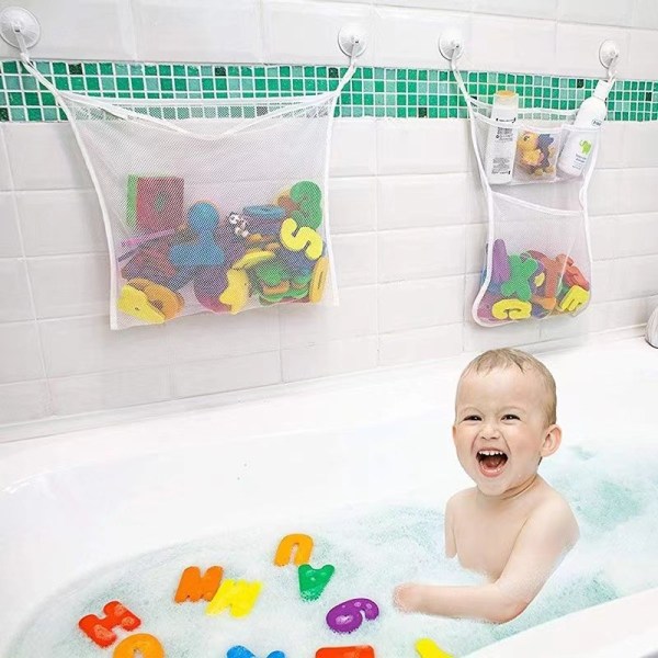Baby badelegetøj arrangør, badekar legetøj opbevaringspose, mesh opbevaring