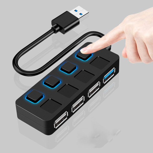 1PCS USB 3.0, 4 Port USB Data Hub, 16cm Cable, High Speed ​​USB