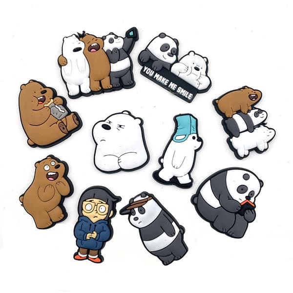 Sko Charms 10stk Bare Bear Series Avtakbare Hull Sko Blomster